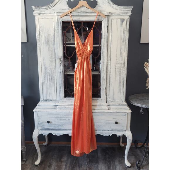 NWT Anthropologie Shiny Maxi Dress - Large - Picture 6 of 6